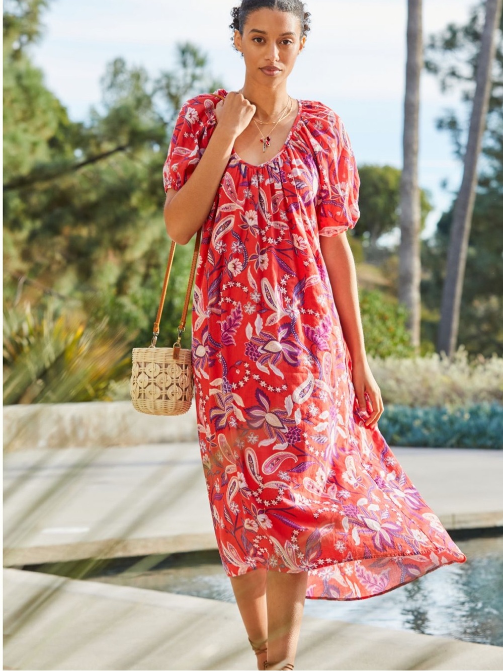 Sundry Floral Midi Dress